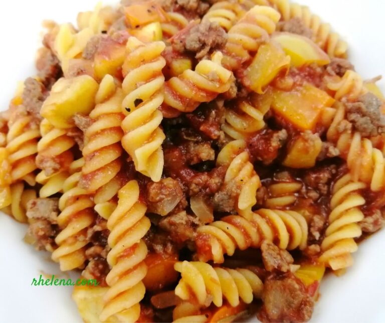 Ground Beef and Italian Sausage Pasta Dish Rhelena