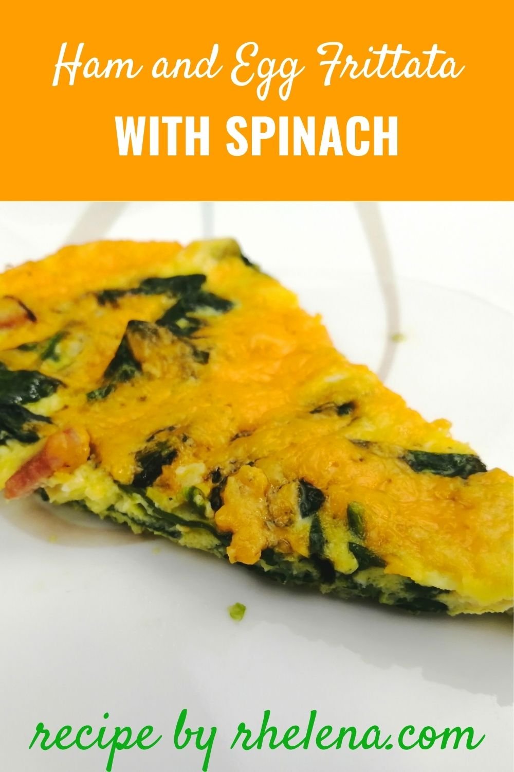 Ham and Egg Frittata with Spinach - Rhelena